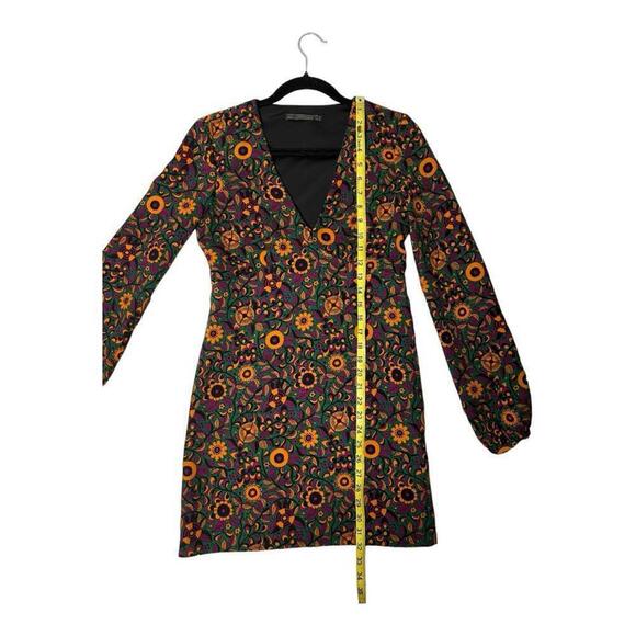 Zara l Retro Floral Long Sleeve Dress XS - Picture 5 of 10